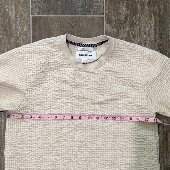 Threadbare Men's Beige Textured Short Sleeve Tee - Picture 9 of 10